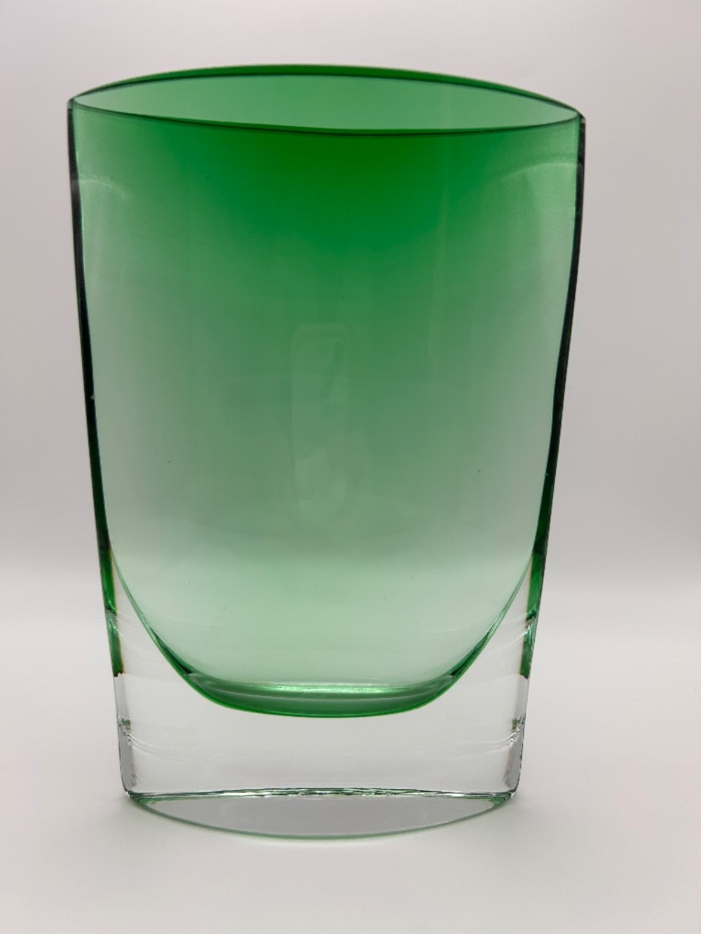 LSA International Green Ovoid Glass Vase Like New